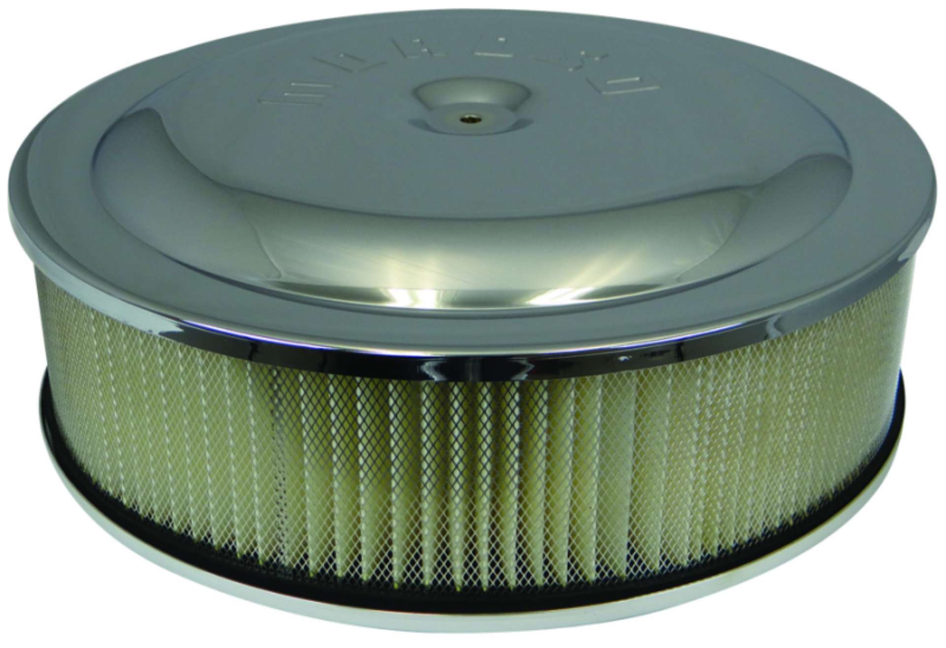 Picture of Moroso Racing Air Cleaner - 16in x 4in Filter - Offset - Raised Bottom - Clear Powder Coat