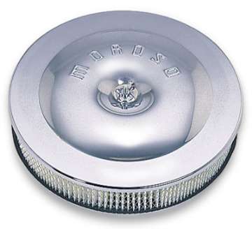 Picture of Moroso Race-Street Air Cleaner - 11-1-2in x 2-3-8in Filter - Steel - Chrome Plated