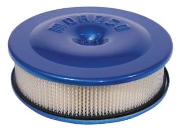 Picture of Moroso Race-Street Air Cleaner - 8-1-2in x 2-3-8in Filter - Aluminum - Blue Powder Coat