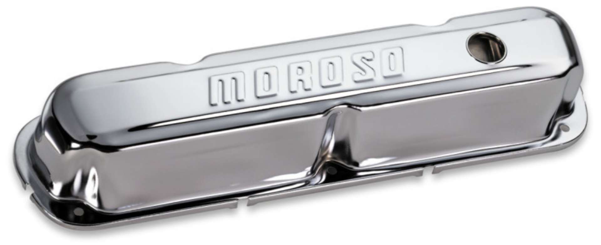 Picture of Moroso Mopar 273-360 Valve Cover - w-Baffles - Stamped Steel Chrome Plated - Pair