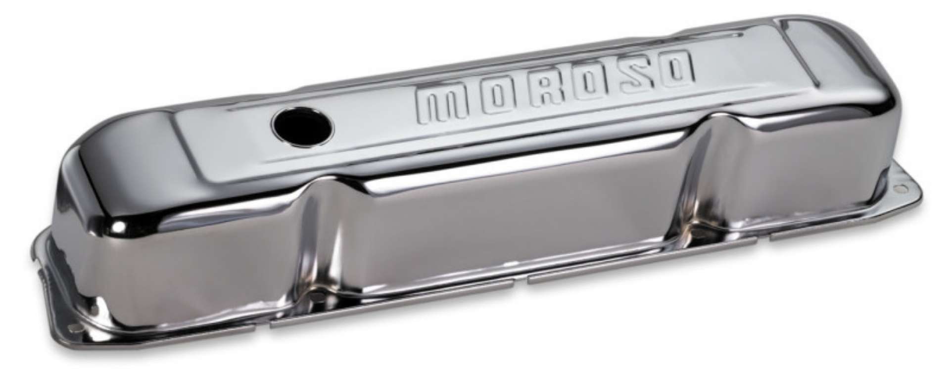 Picture of Moroso Mopar 361-440 Valve Cover - w-Baffles - Stamped Steel Chrome Plated - Pair