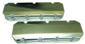 Picture of Moroso Chevrolet Big Block Valve Cover w-Billet Rail - Steel Inserts - No Logo - Aluminum - Pair