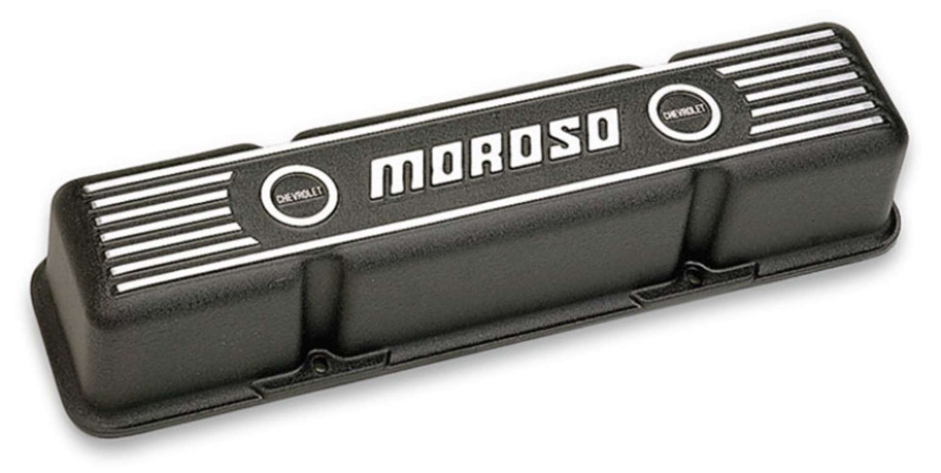 Picture of Moroso Chevrolet Small Block Valve Cover - 3-5in - Black Finished Aluminum - Pair