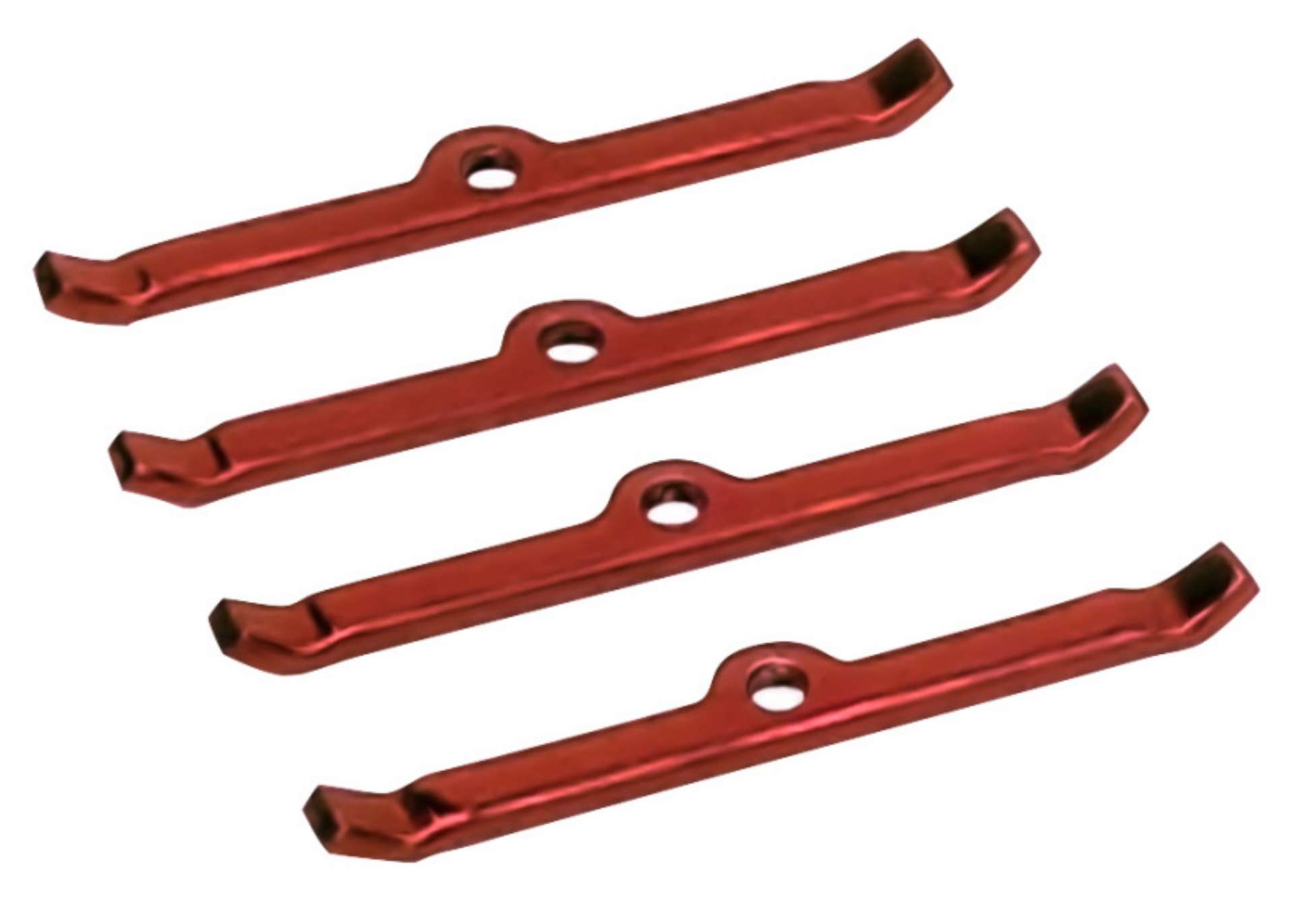 Picture of Moroso Chevrolet Small Block Valve Cover Hold Downs - Steel - Red Powder Coat - Set of 4