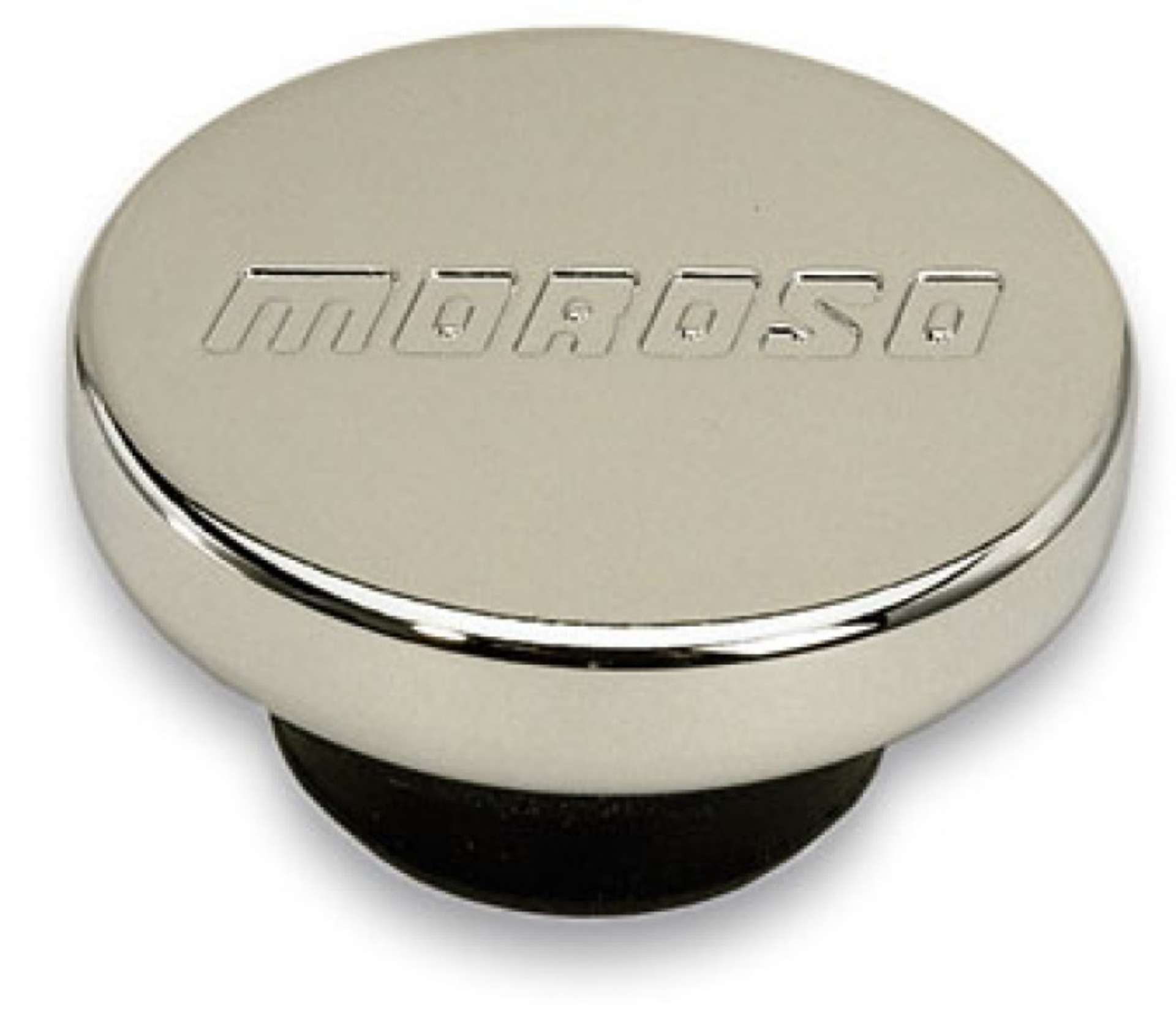 Picture of Moroso Oil Filler Cap - 1-22in Diameter - Push-In Type - Chrome Plated