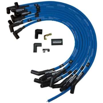 Picture of Moroso Ford 289-302 Ignition Wire Set - Blue Max - Spiral Core - Sleeved - HEI - 135 Degree