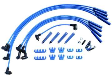 Picture of Moroso Chevrolet Big Block Ignition Wire Dress-Up Kit - Pre-HEI - Blue Max - Spiral Core