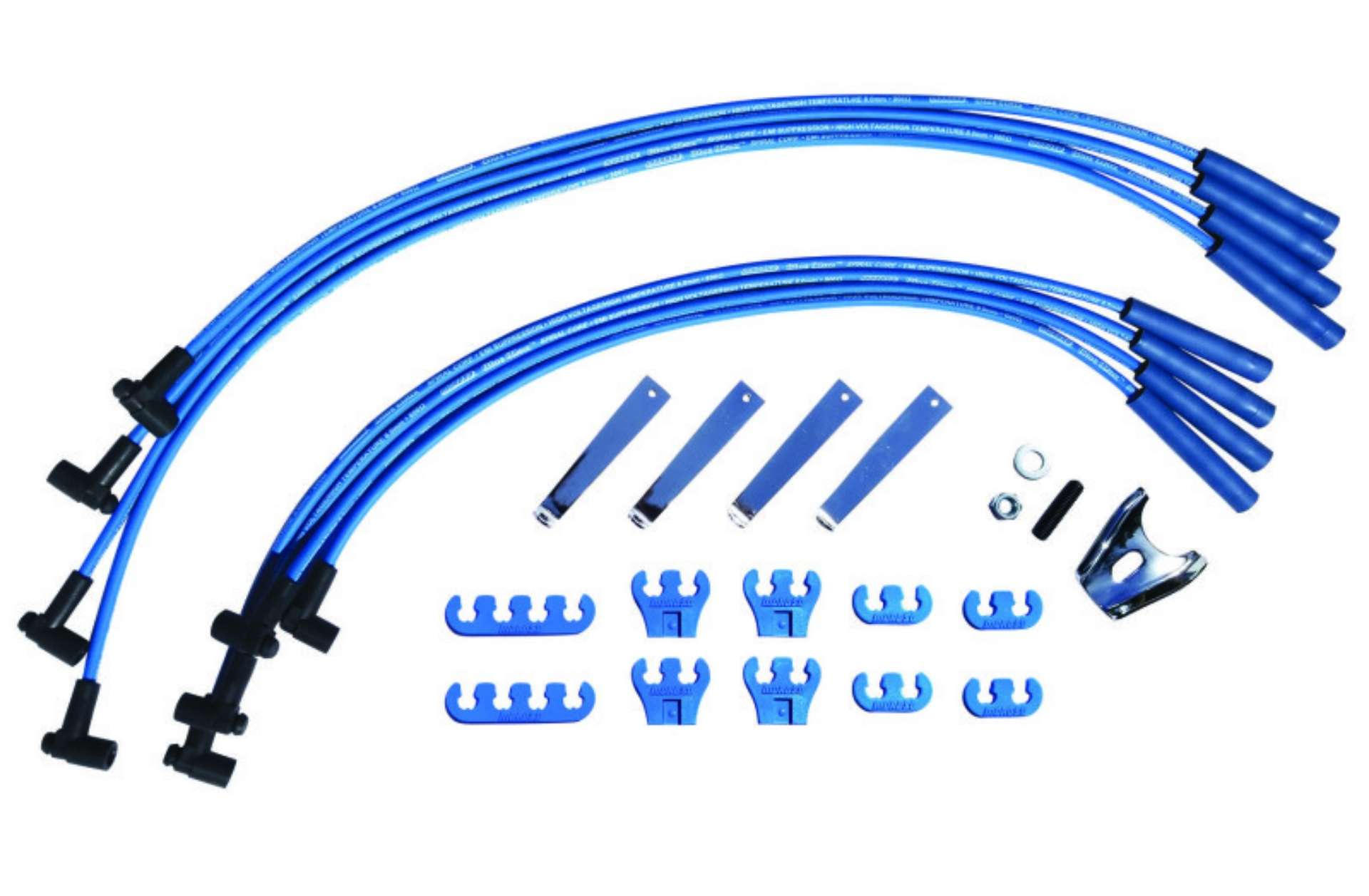 Picture of Moroso Chevrolet Big Block Ignition Wire Dress-Up Kit - HEI - Blue Max - Spiral Core