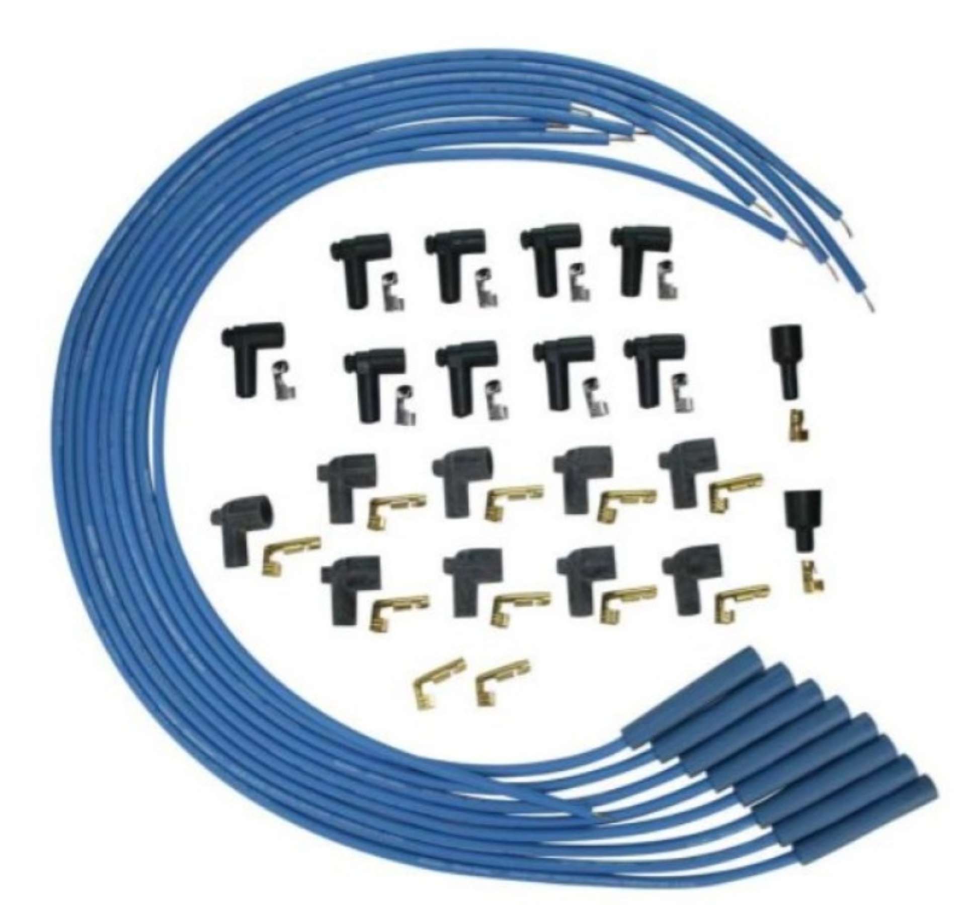 Picture of Moroso Universal Ignition Wire Set - Blue Max - Solid Core - Straight - 36in