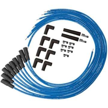 Picture of Moroso Universal Ignition Wire Set - Blue Max - Spiral Core - Unsleeved - 90 Degree - Blue