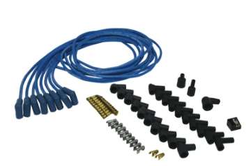 Picture of Moroso Universal Ignition Wire Set - Blue Max - Spiral Core - Unsleeved - 90 Degree - Blue