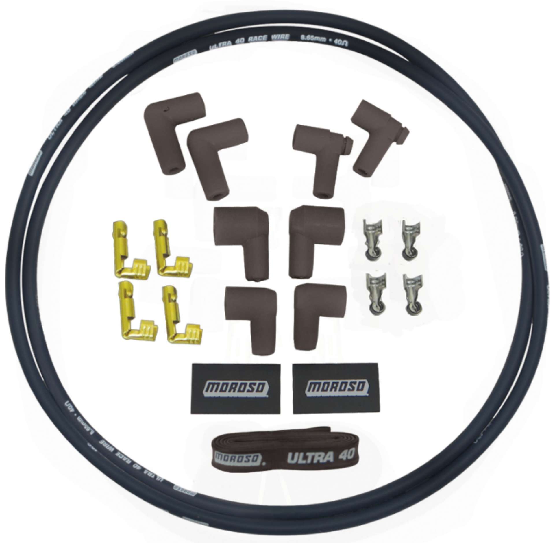 Picture of Moroso Ignition Coil Wire Kit - Ultra 40 - Sleeved - 4ft - Black