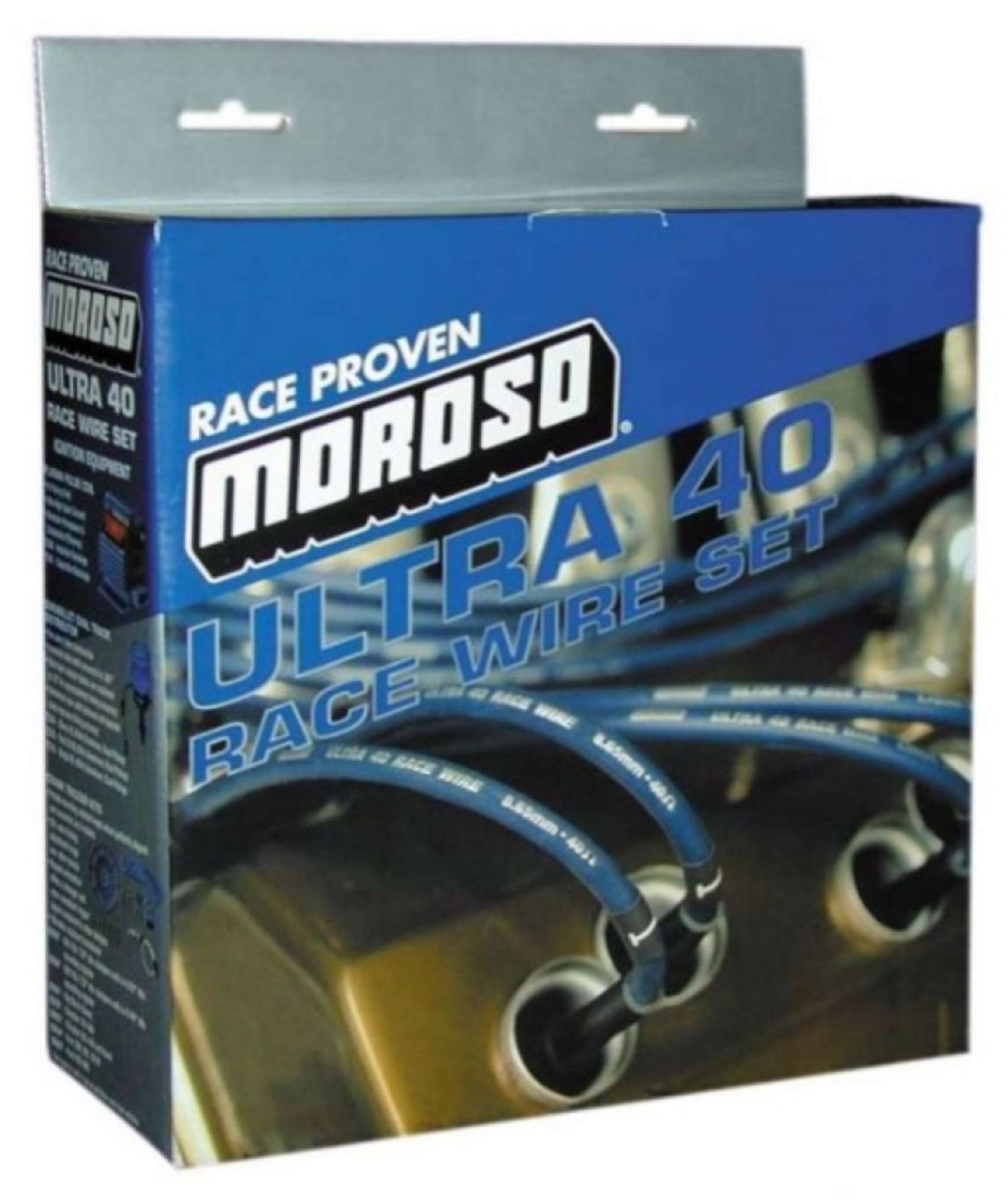 Picture of Moroso GM LS Ignition Wire Set - Ultra 40 - Sleeved - 9-75in - Blue