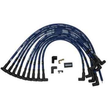 Picture of Moroso Chevrolet Small Block Ignition Wire Set - Ultra 40 - Sleeved - HEI - 90 Degree - Blue