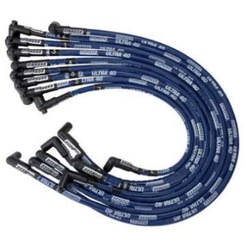 Picture of Moroso Chevrolet Big Block Ignition Wire Set - Ultra 40 - Sleeved - Non-HEI - 90 Degree - Blue