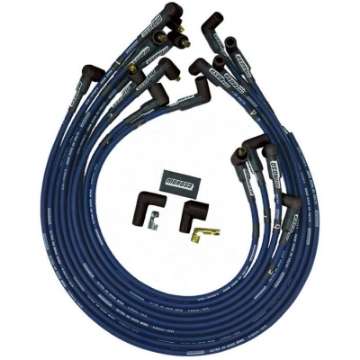 Picture of Moroso Chevrolet Small Block Ignition Wire Set - Ultra 40 - Unsleeved - Non-HEI - Under Header -Blue