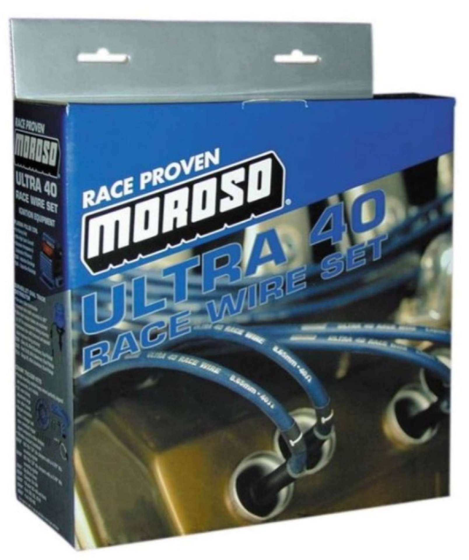 Picture of Moroso Chevrolet Small Block Ignition Wire Set - Ultra 40 - Unsleeved - HEI - Under Header - Black