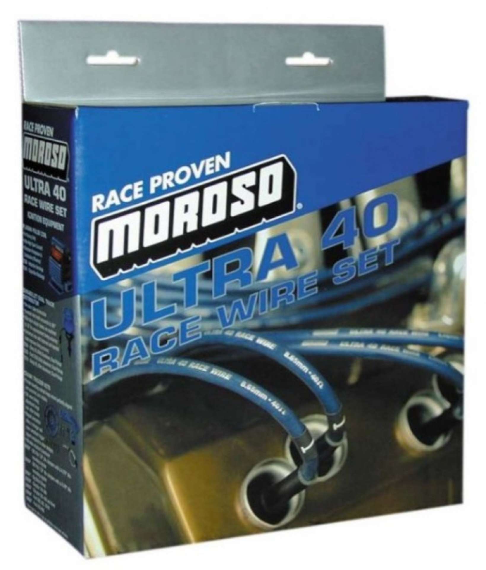 Picture of Moroso Chevrolet Big Block Ignition Wire Set - Ultra 40 - Unsleeved - Non-HEI - Crab Cap - Black