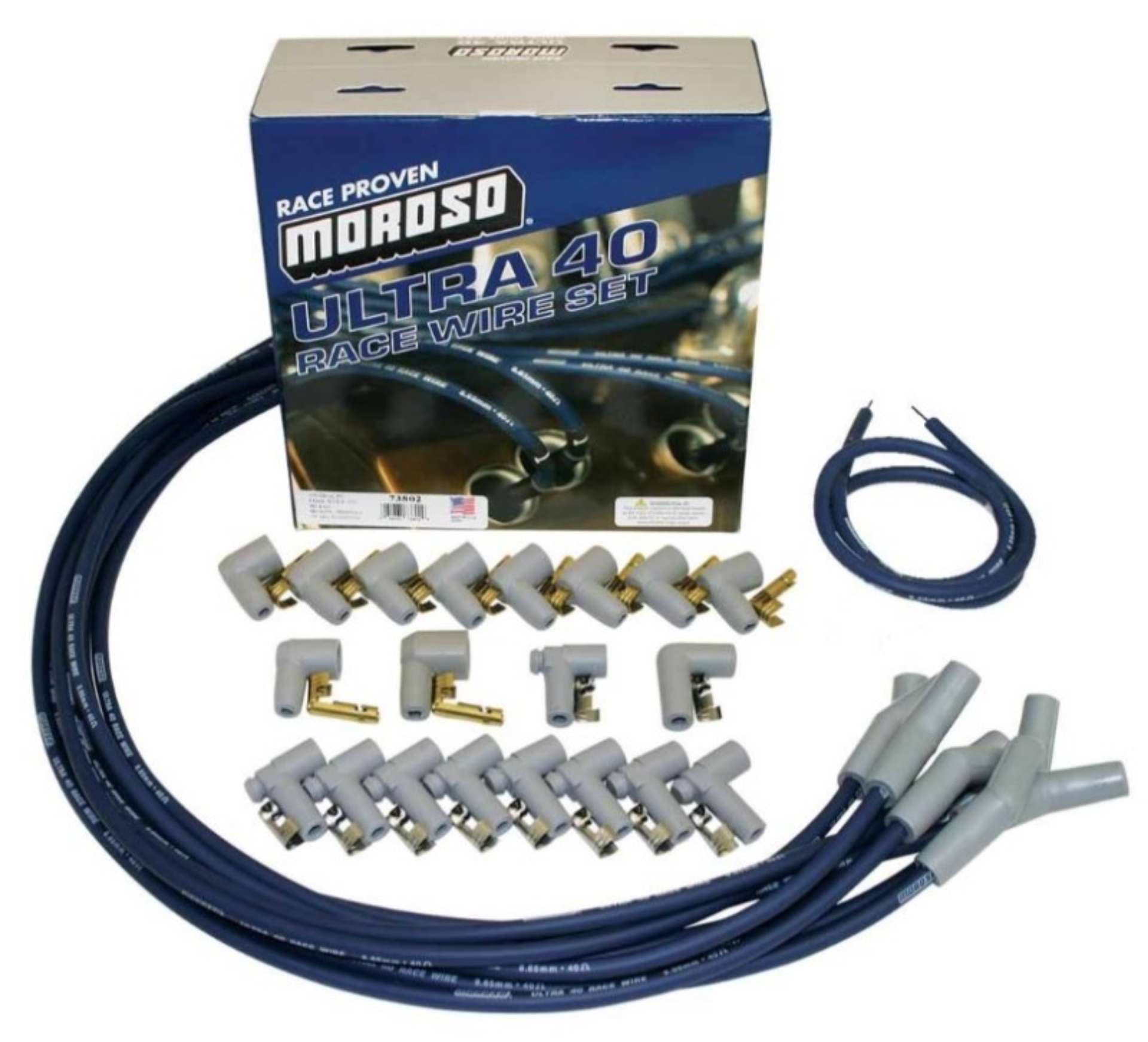 Picture of Moroso Universal Ignition Wire Set - Ultra 40 - 135 Degree - Blue