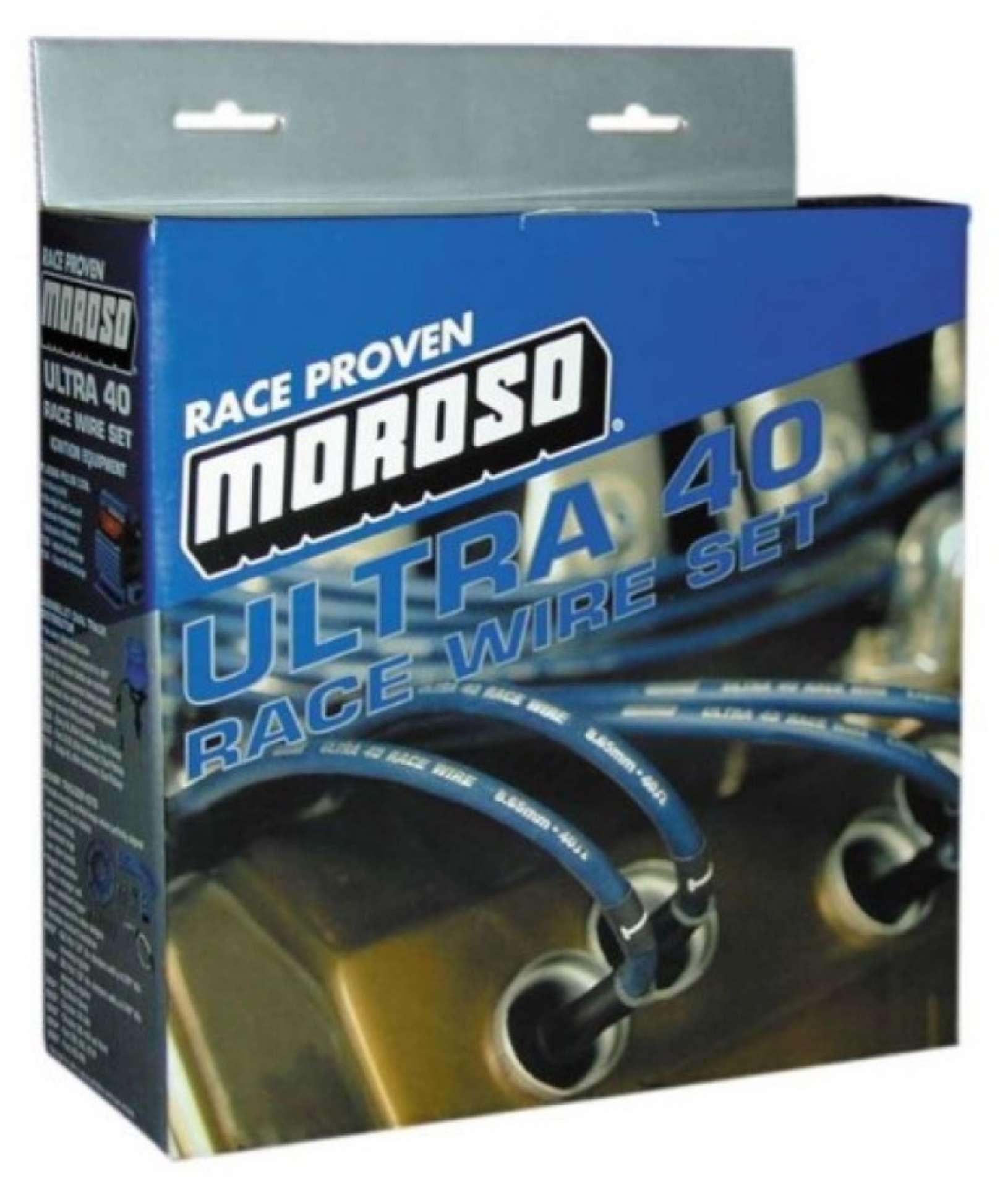 Picture of Moroso Chevrolet Big Block Ignition Wire Set - Ultra 40 - Sleeved - Non-HEI - 90 Degree - Black