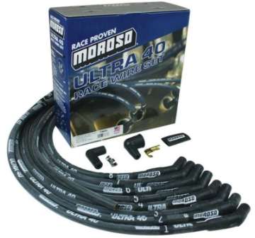 Picture of Moroso Ford 289-302 Ignition Wire Set - Ultra 40 - Sleeved - HEI - 135 Degree - Black