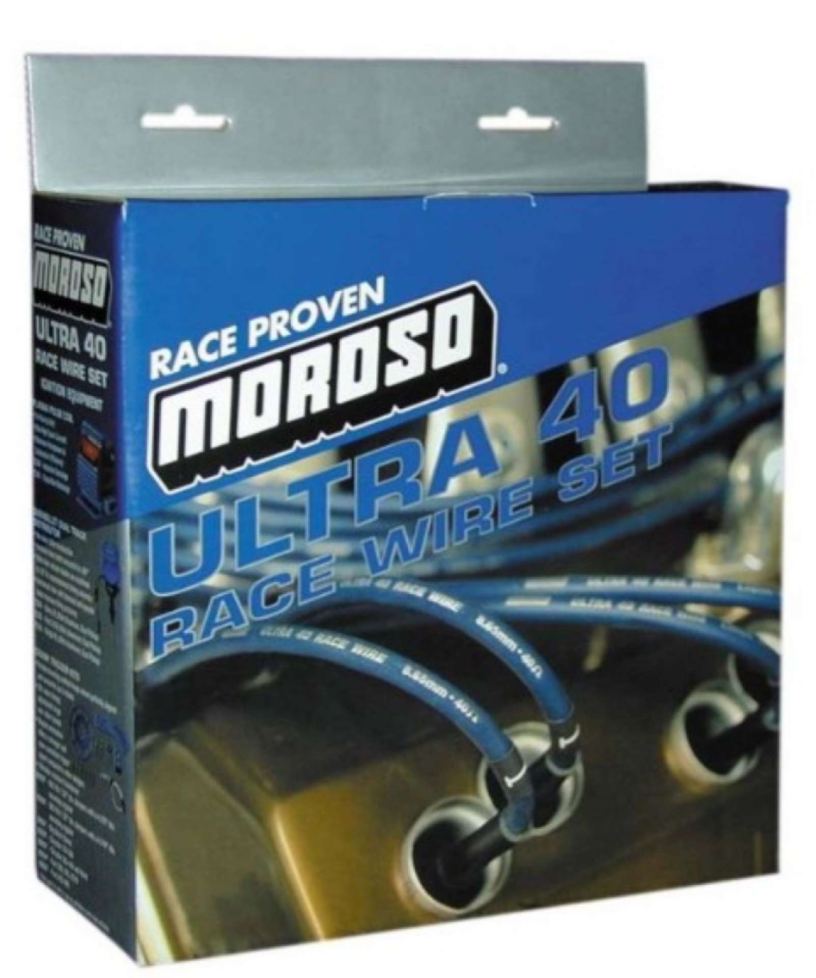 Picture of Moroso Ford 289-302 Ignition Wire Set - Ultra 40 - Sleeved - Non-HEI - 135 Degree - Black