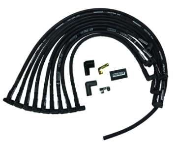 Picture of Moroso Chevrolet Small Block w-Jesel Ignition Wire Set - Ultra 40 - Sleeved - 90 Degree - Black