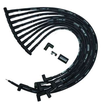 Picture of Moroso Chevrolet Big Block w-Jesel Ignition Wire Set - Ultra 40 - Sleeved - 90 Degree - Black