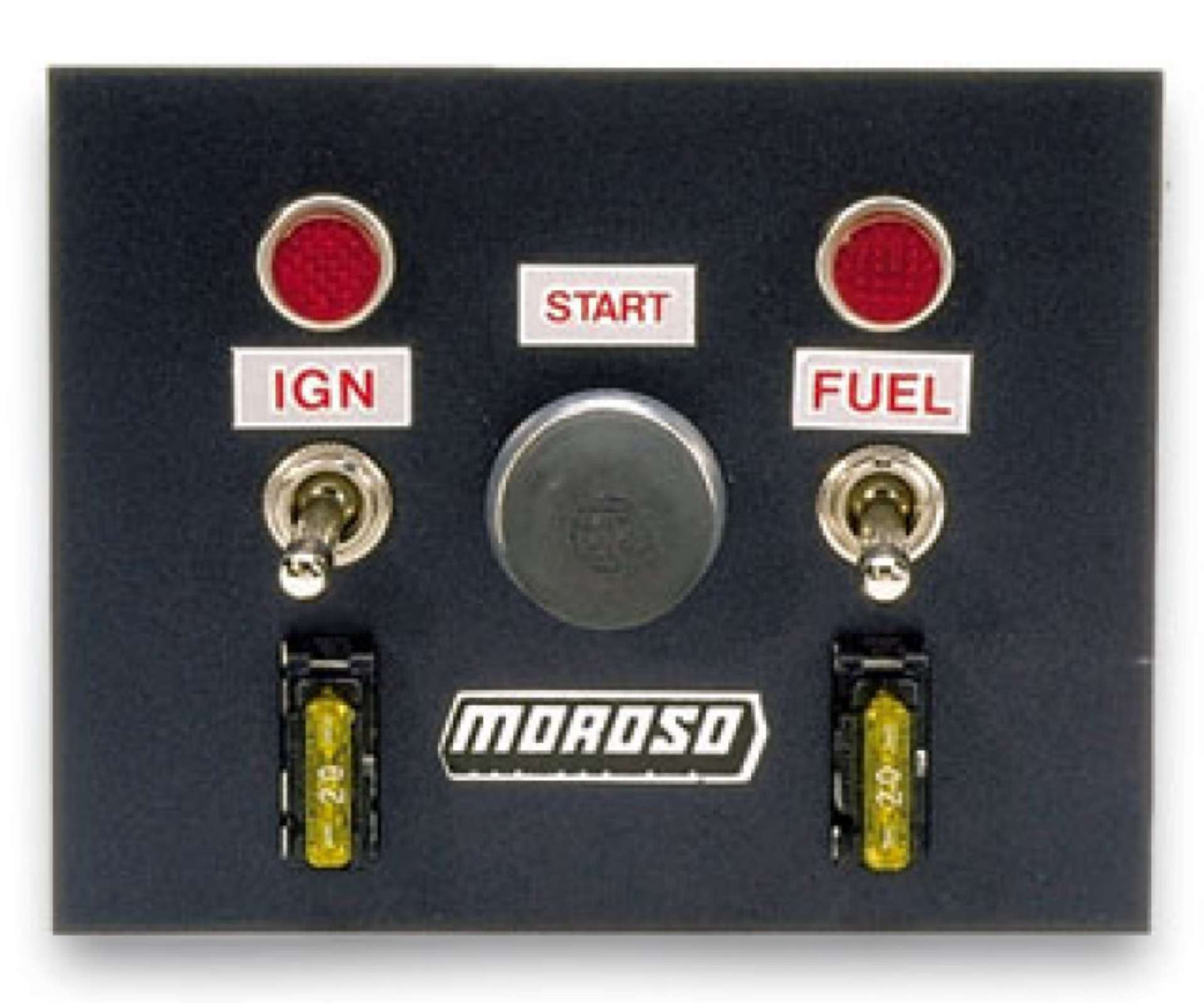 Picture of Moroso Toggle Switch Panel - Oval Track - 4in x 5in - Two On-Off Switches