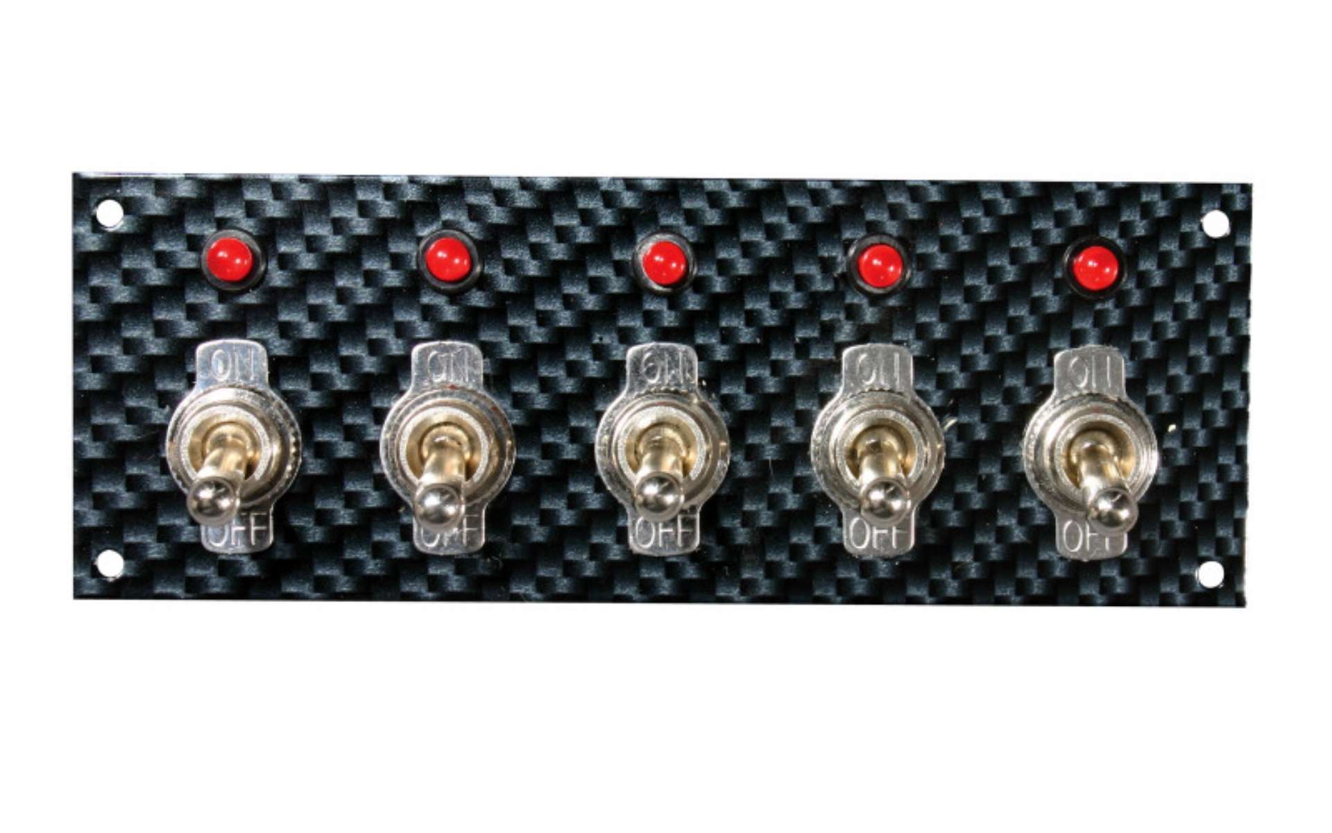 Picture of Moroso Toggle Switch Panel - Dash Mount - 2in x 5-5in - Grey-Black Fiber Design