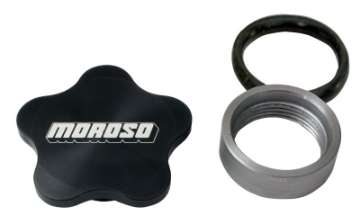 Picture of Moroso Universal Filler Cap Kit - 1-3-8-12 - Aluminum Bung - Black Anodized