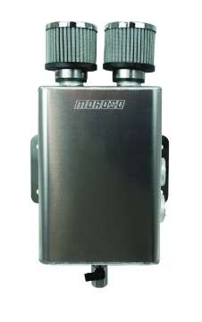 Picture of Moroso Breather Tank-Catch Can -16An Female Inlet - Right Side - Two Breathers - Aluminum