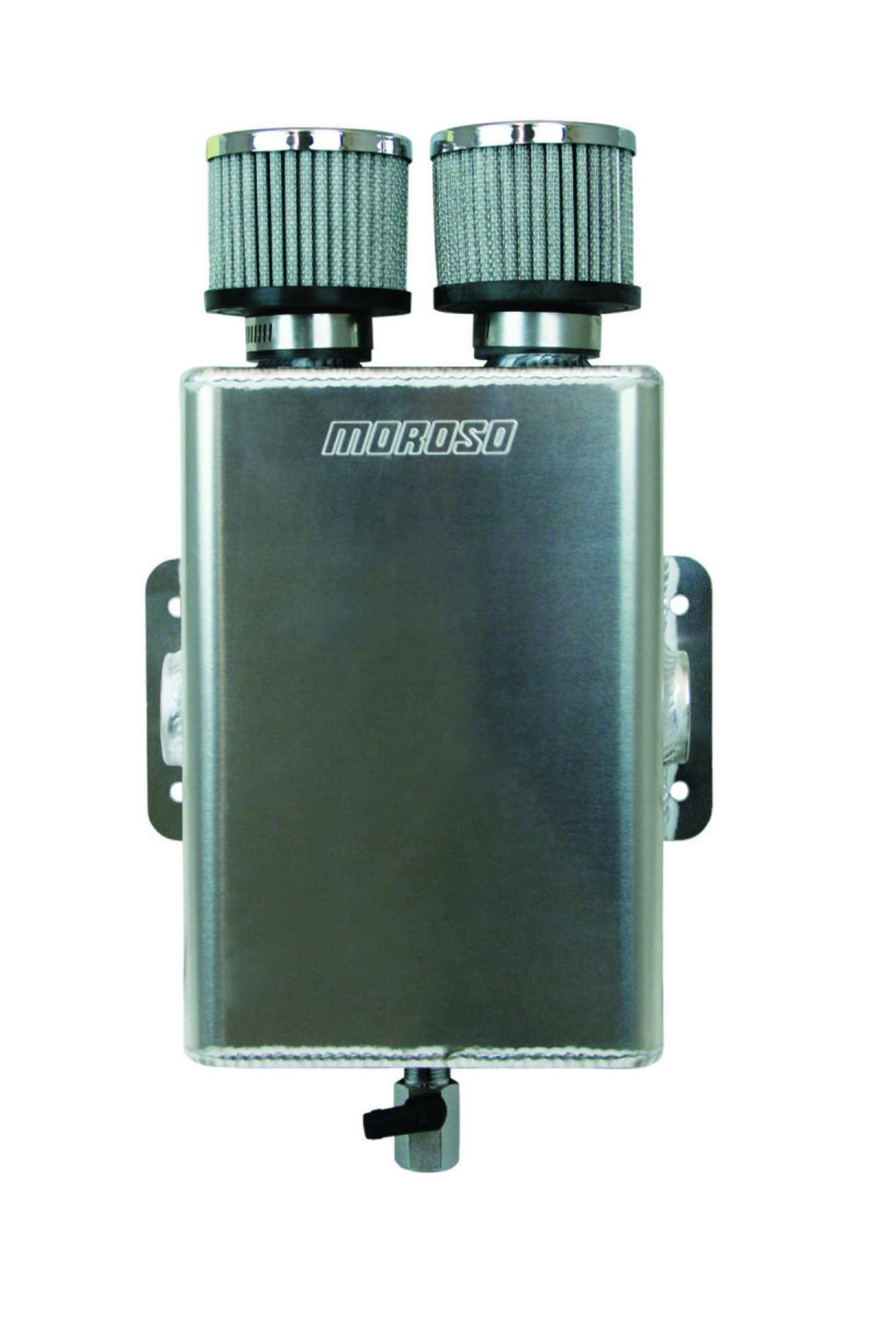 Picture of Moroso Breather Tank-Catch Can -16An Female Inlet - One on Each Side - Two Breathers - Aluminum