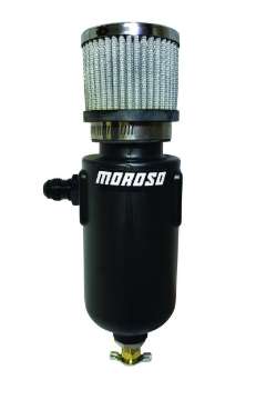 Picture of Moroso Breather Tank-Catch Can -8An Male Inlet - Black Polyethylene