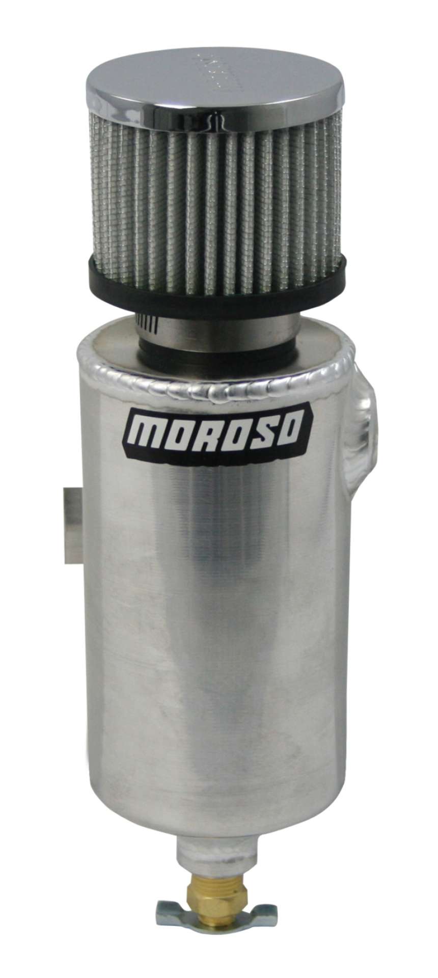 Picture of Moroso Breather Tank-Catch Can - 3-8in NPT Female Fitting - Roll Bar Mount - Aluminum