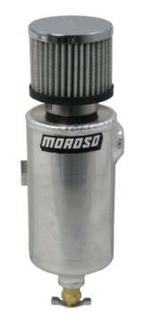 Picture of Moroso Breather Tank-Catch Can - 3-8in NPT Female Fitting - Roll Bar Mount - Aluminum