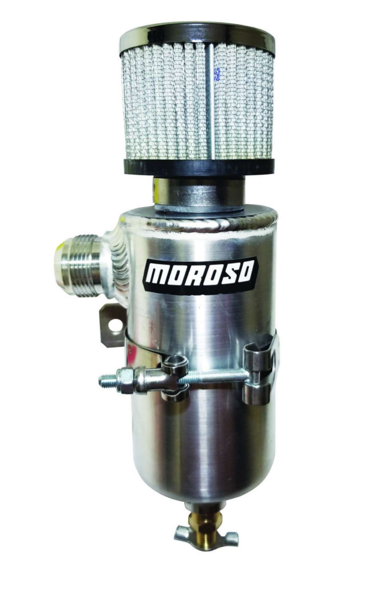 Picture of Moroso Breather Tank-Catch Can - 16An Male Fitting - Aluminum