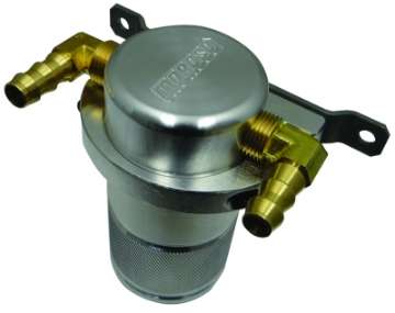 Picture of Moroso Universal Air-Oil Separator Catch Can - Small Body w-o Drain - Billet Aluminum - Raw Finish