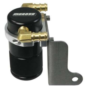 Picture of Moroso 06-Up Dodge Charger-Challenger 6-1L Air-Oil Separator Catch Can - Billet Aluminum - Black