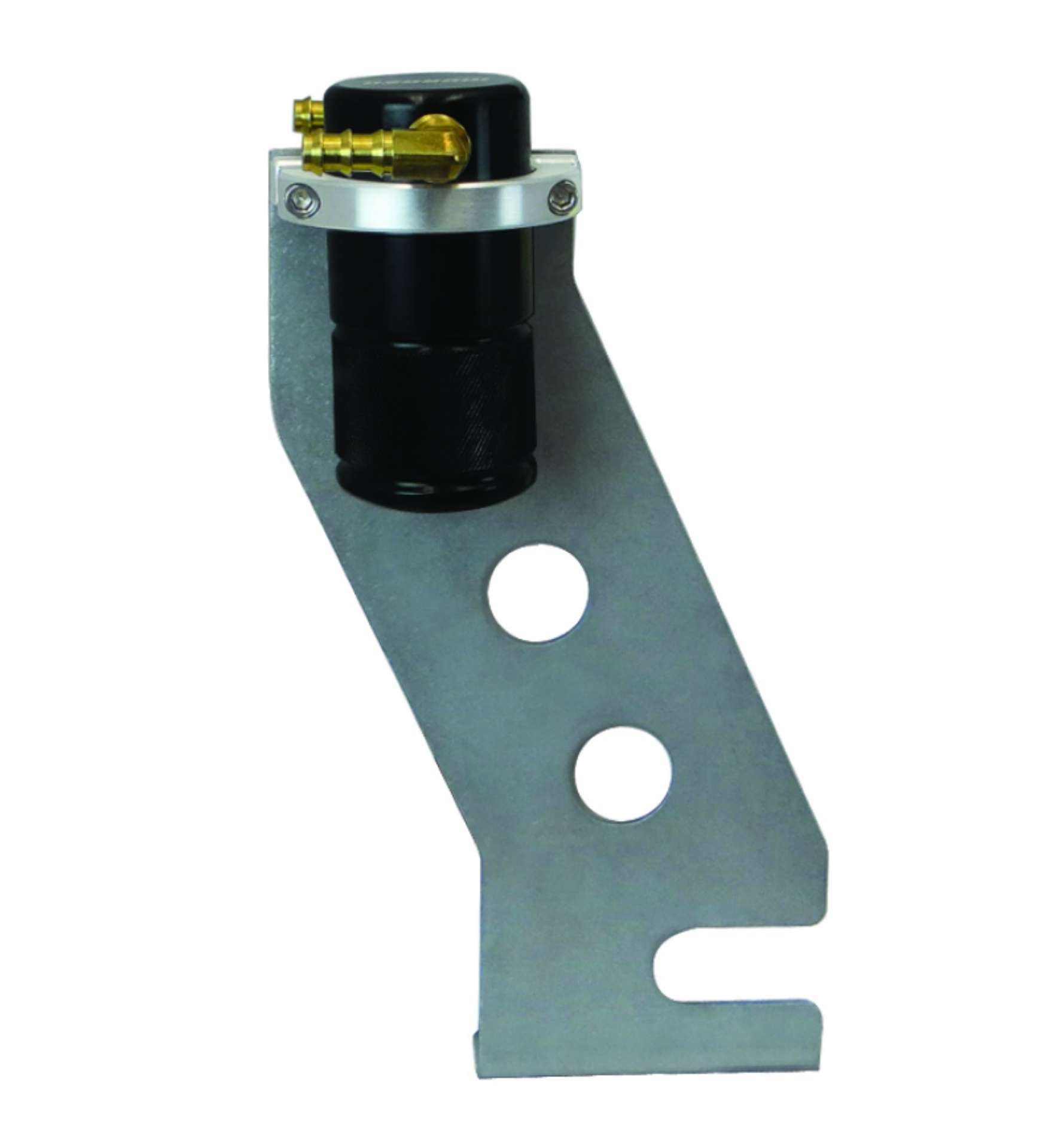 Picture of Moroso 87-93 Ford Mustang Air-Oil Separator Catch Can - Small Body - Billet Aluminum - Black Finish