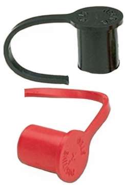 Picture of Moroso Remote Battery Jumper Terminal Cap Kit - 1 Black - 1 Red Use w-Part No 74140