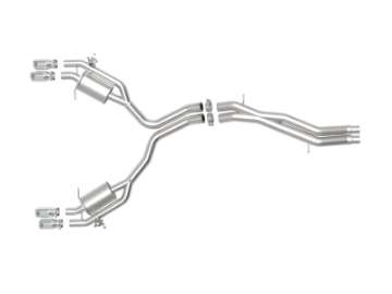 Picture of aFe 18-20 Audi RS5 Coupe MACH Force-Xp 3in to 2-5in 304 SS Axle-Back Exhaust System-Quad Polish Tips