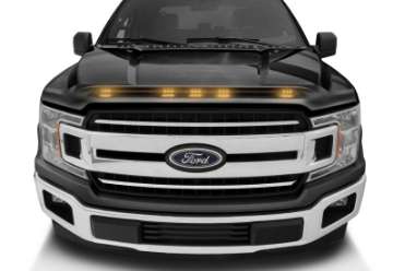 Picture of AVS 2016-2018 Ford F-150 Aeroskin LightShield Color Hood Protector, Shadow Black