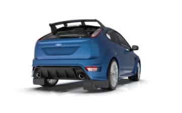 Picture of Rally Armor 09-11 Ford Focus MK2 RS Black UR Mud Flap Blue Logo