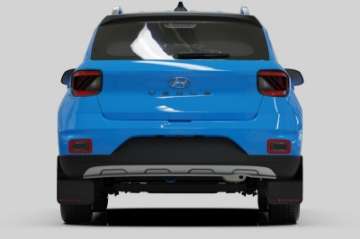 Picture of Rally Armor 20-24 Hyundai Venue Black Mud Flap Blue Logo