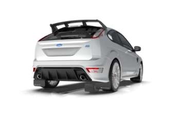 Picture of Rally Armor 09-11 Ford Focus MK2 RS Black UR Mud Flap Grey Logo