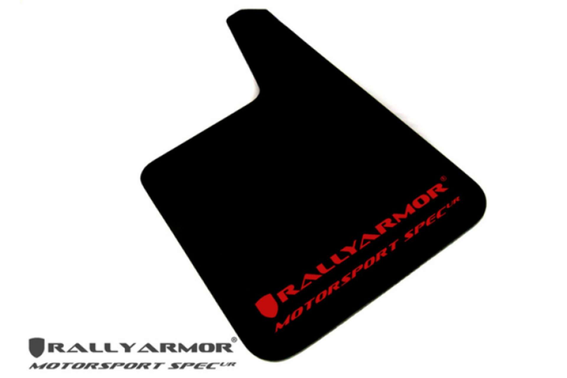 Picture of Rally Armor Universal Fit No Hardware Motorsport Spec Black UR Mud Flap Red Logo