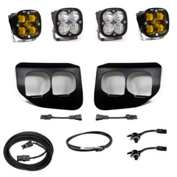 Picture of Baja Designs 2020+ Ford Super Duty Fog Lights FPK Amber SAE-Pro DC Baja Designs w-Upfitter