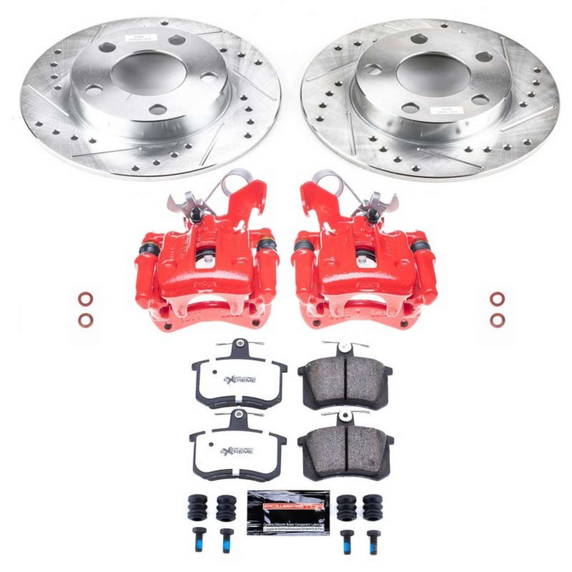 Picture of Power Stop 01-96 Audi A4 Quattro Rear Z26 Street Warrior Brake Kit w-Calipers