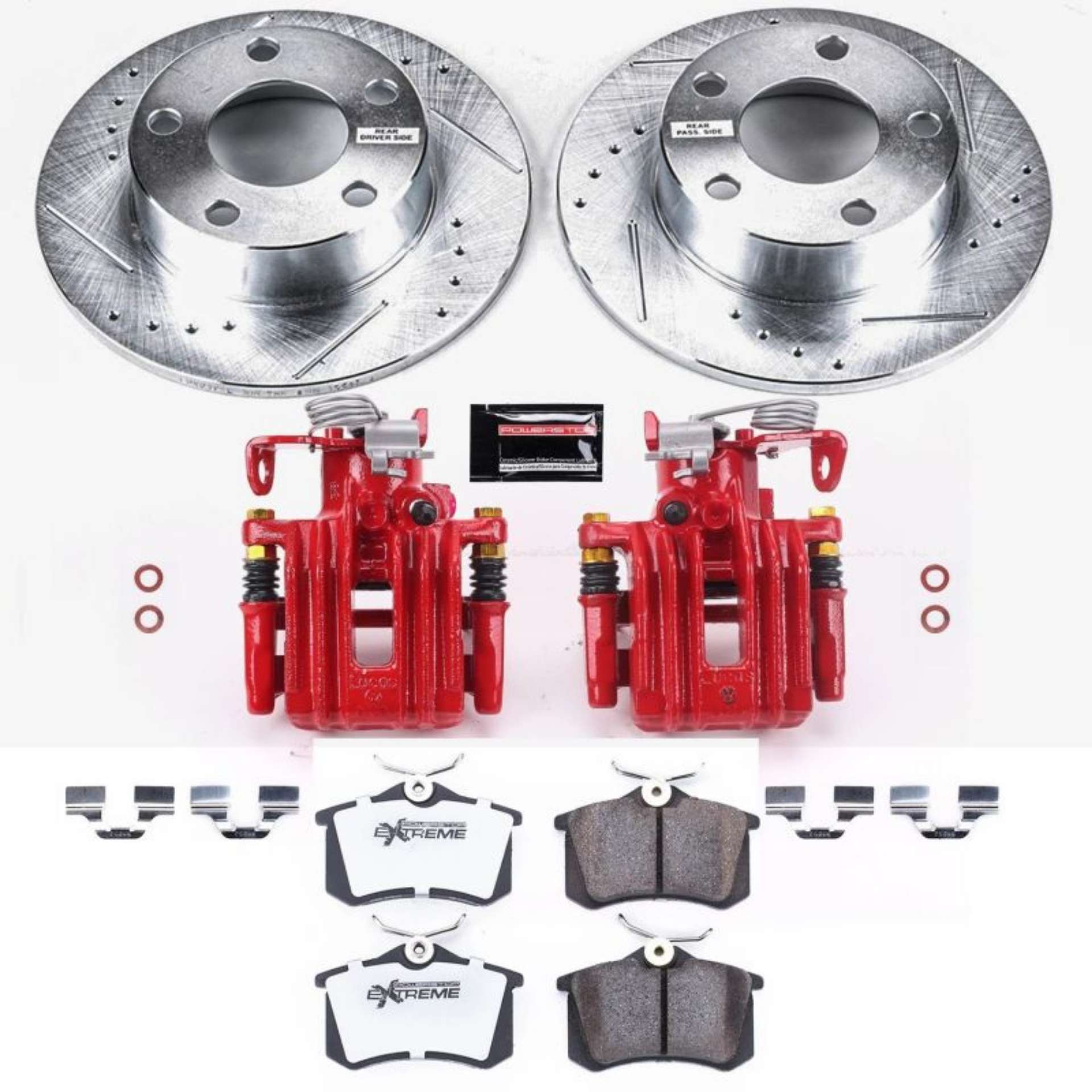 Picture of Power Stop 98-01 Audi A6 Quattro Rear Z26 Street Warrior Brake Kit w-Calipers